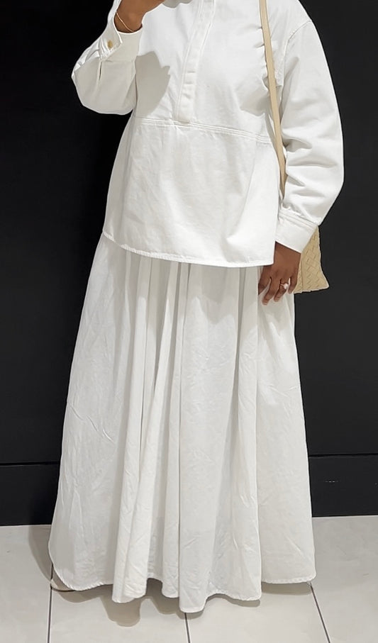 STAPLE LINEN & COTTON SKIRT