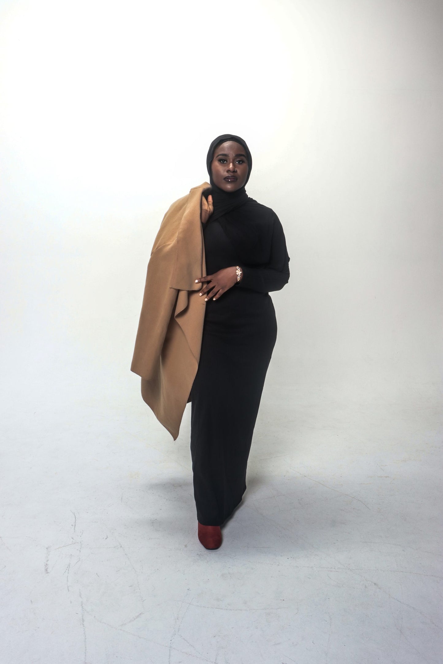 DALA MAXI KNIT DRESS - BLACK