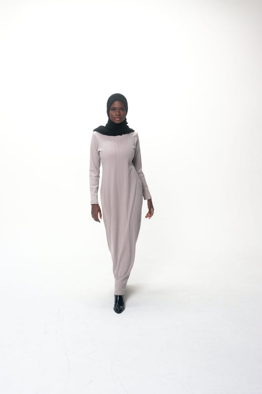 DALA MAXI KNIT DRESS - GREY