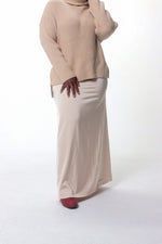 Load image into Gallery viewer, CELA SATIN SKIRT -TAN
