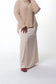 CELA SATIN SKIRT -TAN
