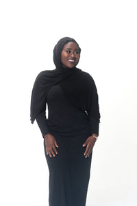 DALA MAXI KNIT DRESS - BLACK